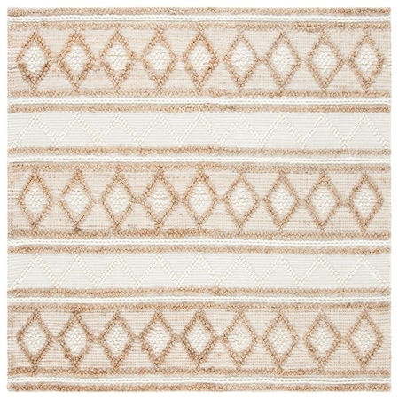 Safavieh 6 x 6 ft. Natural Fiber Area Square Rug, Beige & Ivory NF866A-6SQ
